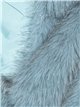 Faux fur stole azul-agua