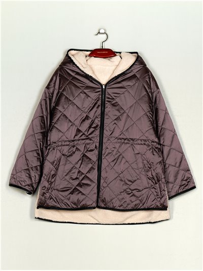 Sherpa lined reversible jacket purple (M-XXL)