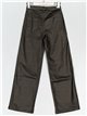 Faux leather straight trousers verde (S-XXL)