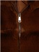 Faux leather faux fur waistcoat with hood camel (M-XXL)