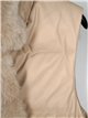 Faux leather faux fur waistcoat with hood apricot (M-XXL)