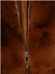 Faux leather faux fur waistcoat with hood camel (M-XXL)