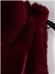 Faux leather faux fur waistcoat with hood fuschia (M-XXL)