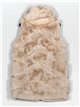 Faux leather faux fur waistcoat with hood apricot (M-XXL)