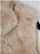 Faux leather faux fur waistcoat with hood apricot (M-XXL)