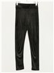 Legging terciopelo negro tiro alto (M-XL)