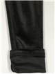 Legging terciopelo negro tiro alto (M-XL)