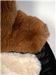 Faux leather coat with faux fur black-camel-beige (M-XXL)