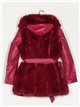 Faux leather coat with faux fur fushia (M-XXL)