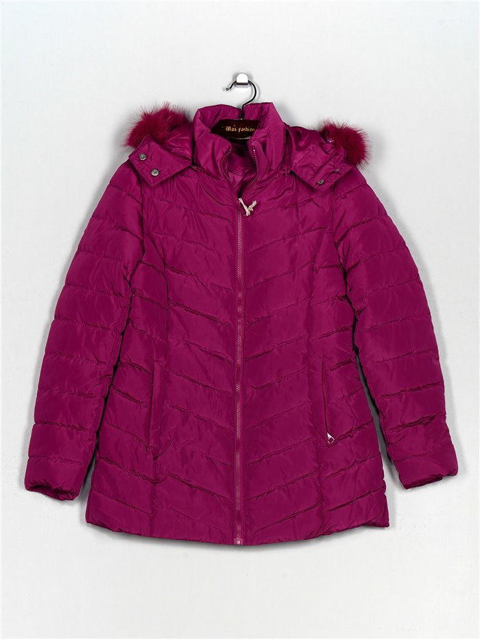 Anorak capucha pelo roseo (M-XXL)