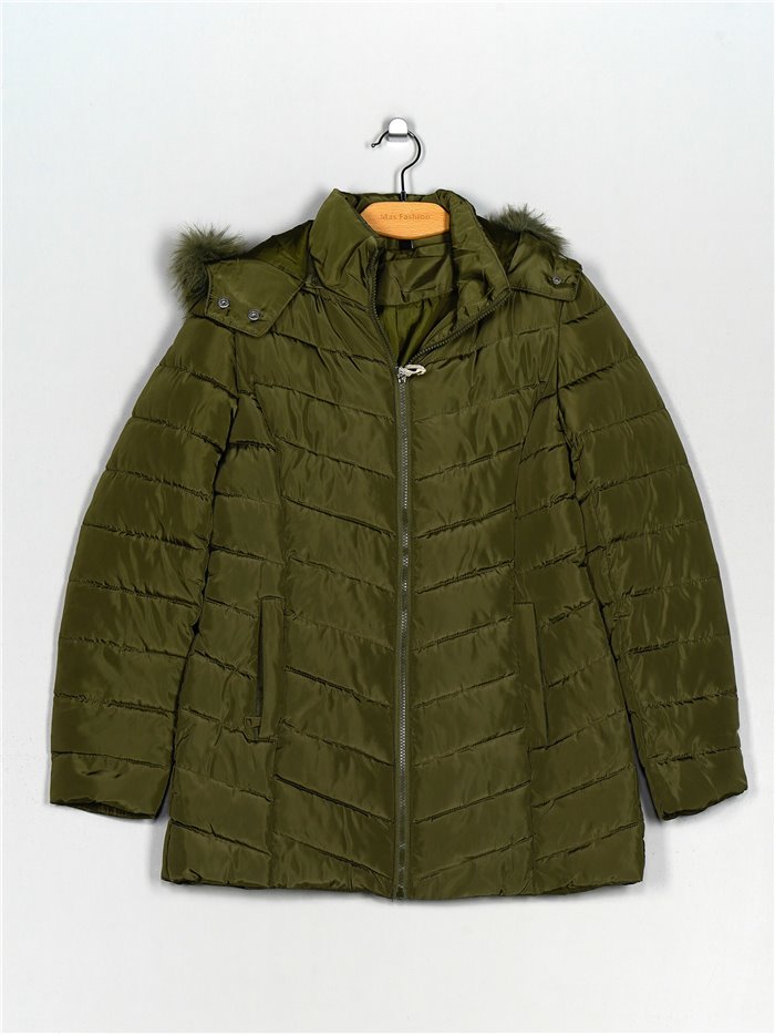 Anorak capucha pelo green (M-XXL)