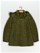 Faux fur anorak with hood green (M-XXL)