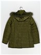 Faux fur anorak with hood green (M-XXL)