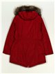 Reversible faux fur parka bordeaux (42-50)