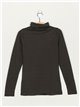 Roll neck fleece t-shirt negro (M/L-L/XL)