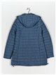 Reversible faux fur anorak with hood haze-blue (42-50)