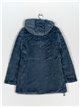 Reversible faux fur anorak with hood haze-blue (42-50)