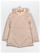 Reversible faux fur anorak with hood stone-rice (42-50)