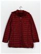 Reversible faux fur anorak with hood bordeaux (42-50)