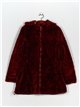 Reversible faux fur anorak with hood bordeaux (42-50)