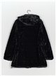 Reversible faux fur anorak with hood black (42-50)