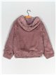 Hooded jacket with faux fur purple (S-XL)