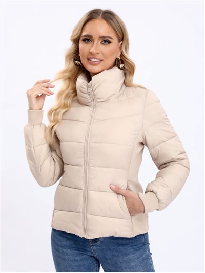 Quilted down puffer jacket beige (40-48)