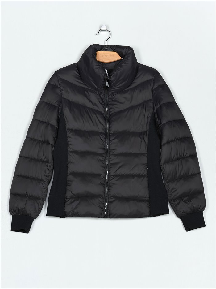 Quilted down puffer jacket black (40-48)