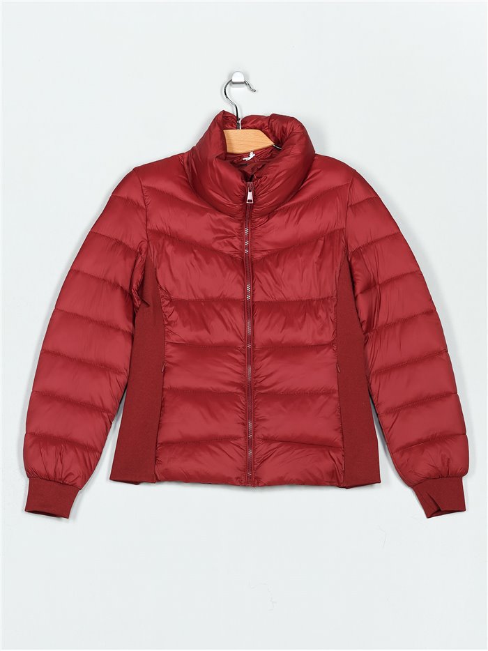 Quilted down puffer jacket dk.red (40-48)