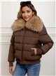 Oversized anorak with faux fur coffee (M-L-XL-XXL)