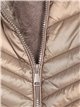 Anorak amplio acharolado water repellent dark-beige (40-50)