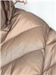 Patent finish oversized anorak dark-beige (40-50)