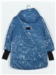 Patent finish oversized anorak blue (S-M-L-XL)