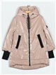 Anorak amplio acharolado water repellent coffee (S-M-L-XL)