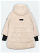 Patent finish oversized anorak dark-beige (S-M-L-XL)