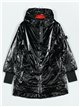 Anorak amplio acharolado water repellent black (S-M-L-XL)