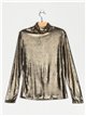 Roll neck metallic thread t-shirt (M/L-XL/XXL)