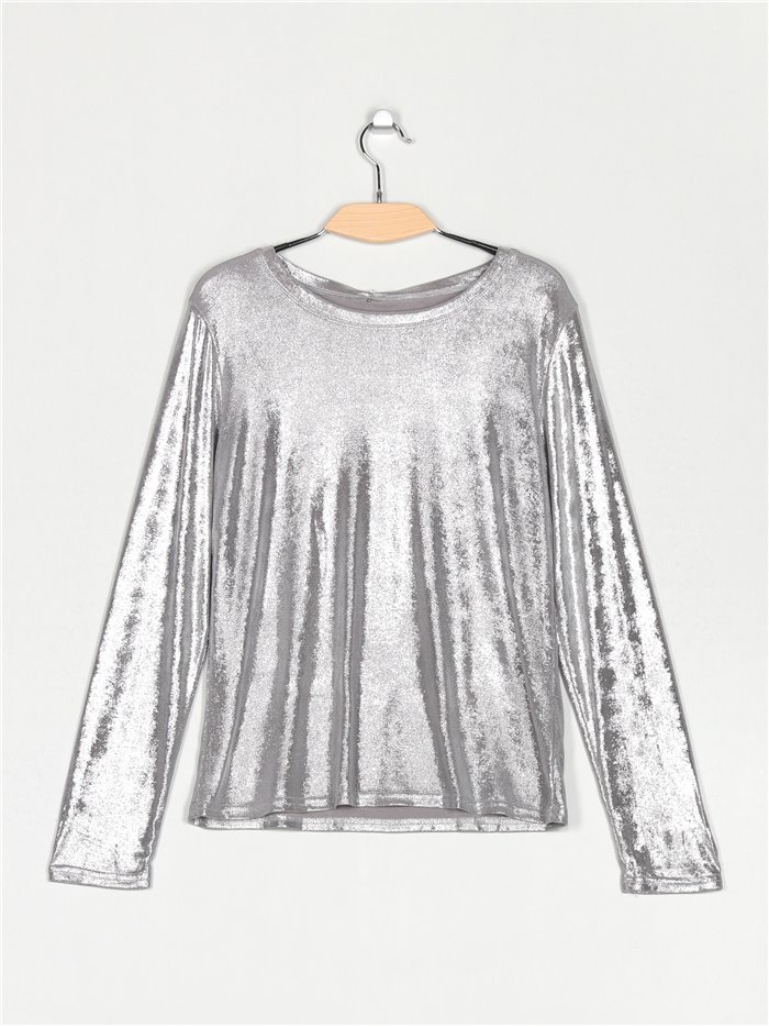 Metallic thread t-shirt (S/M-L/XL)