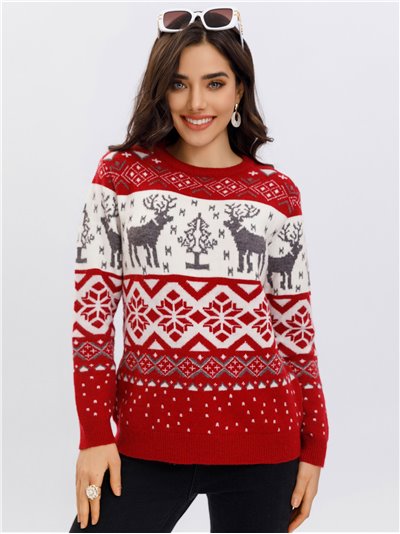 Christmas reindeer sweater (S/M-L/XL)