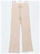 Straight knit trousers with a vent (M/L-L/XL)