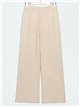 Ribbed straight knit trousers (M/L-L/XL)