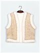 Embroidered faux suede waistcoat (S-M-L-XL)