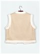 Embroidered faux suede waistcoat (S-M-L-XL)