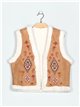 Embroidered faux suede waistcoat (S-M-L-XL)