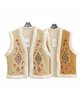 Embroidered faux suede waistcoat (S-M-L-XL)