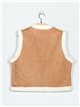 Embroidered faux suede waistcoat (S-M-L-XL)