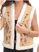 Embroidered faux suede waistcoat (S-M-L-XL)