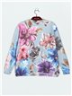 Oversized floral sweater with sequins (S/M-L/XL)