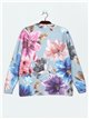 Oversized floral sweater with sequins (S/M-L/XL)