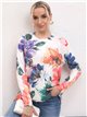 Jersey amplio floral lentejuelas (S/M-L/XL)